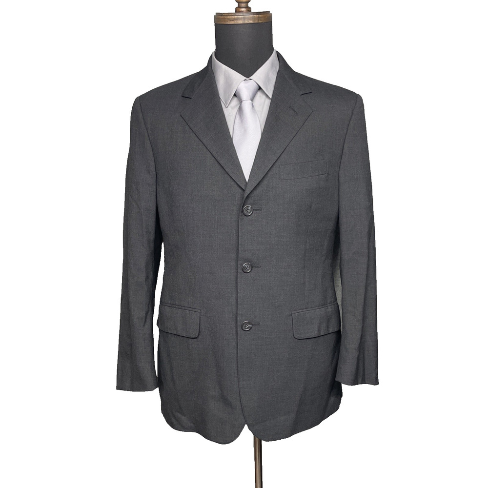Brooks Brothers Brooksease Mens 38S Charcoal Super 100 Wool Blazer Pure Wool USA